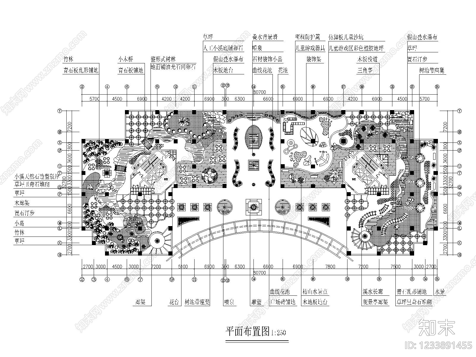 庭院cad施工图下载【ID:1233891455】