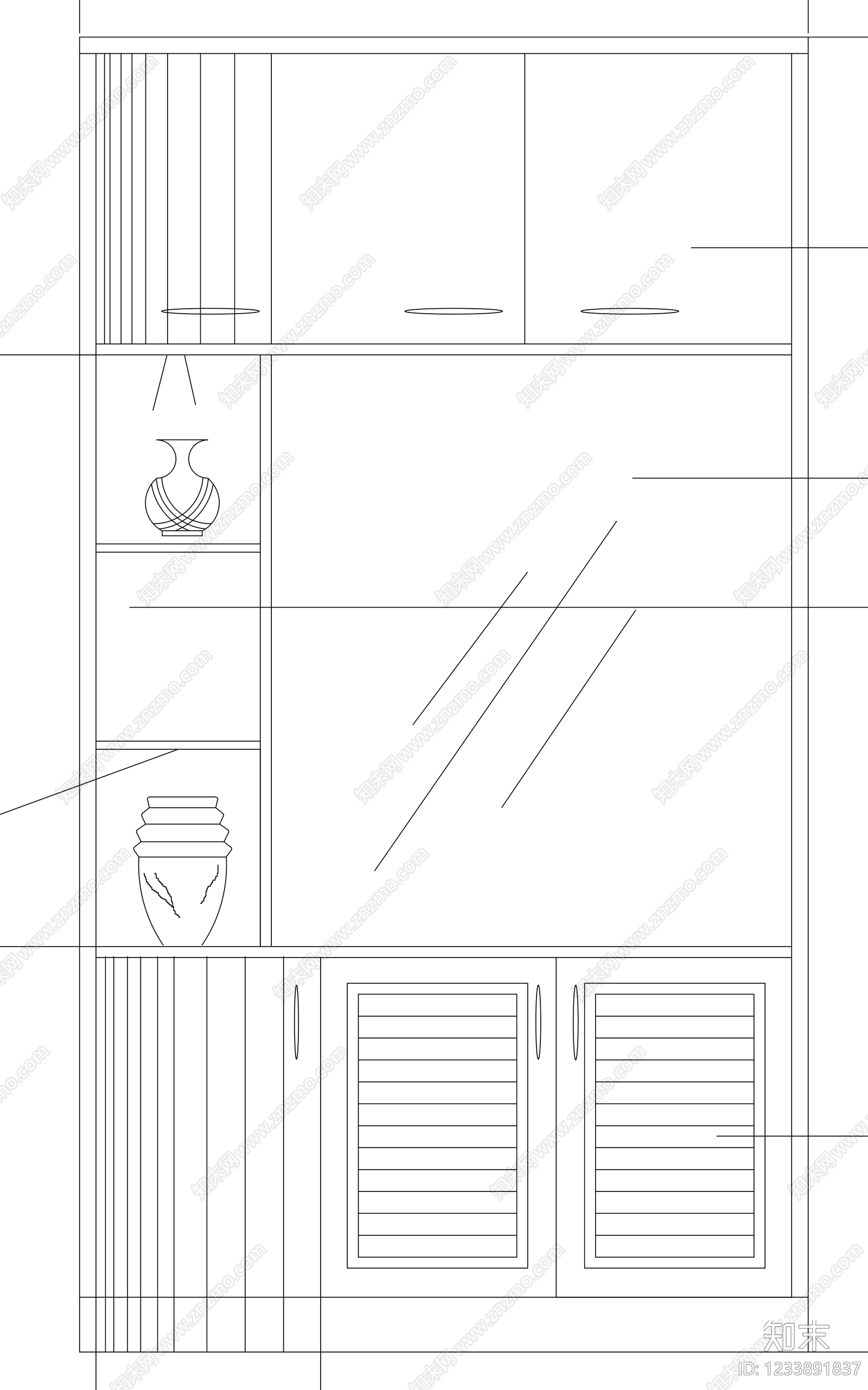 柜子cad施工图下载【ID:1233891837】