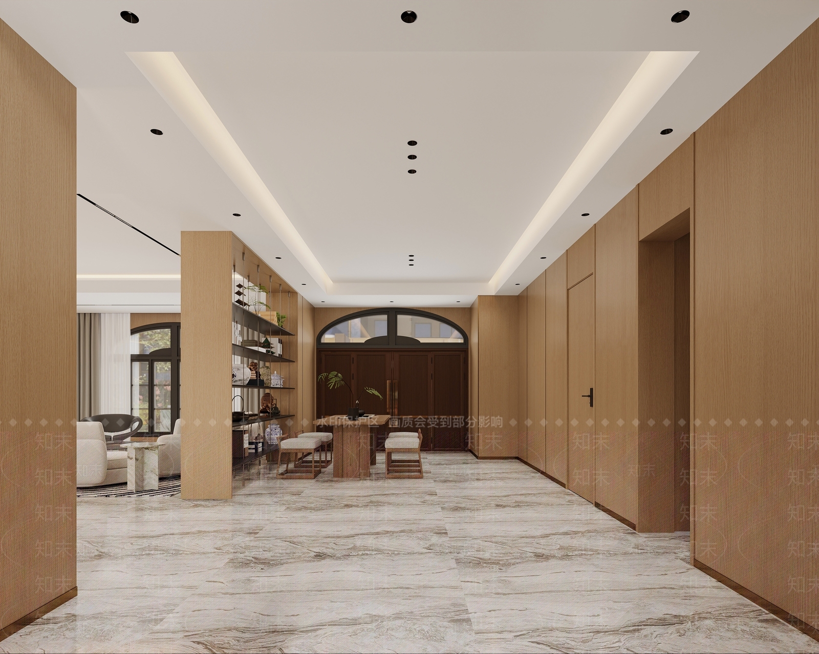 轻奢别墅客餐厅3D模型下载【ID:1233892151】