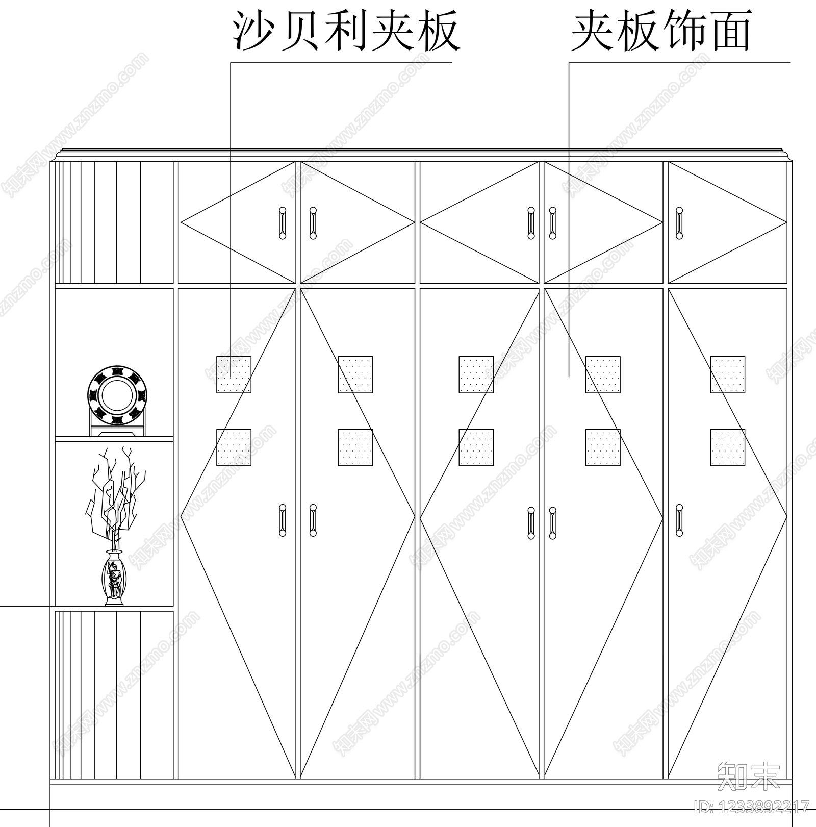 柜子cad施工图下载【ID:1233892217】