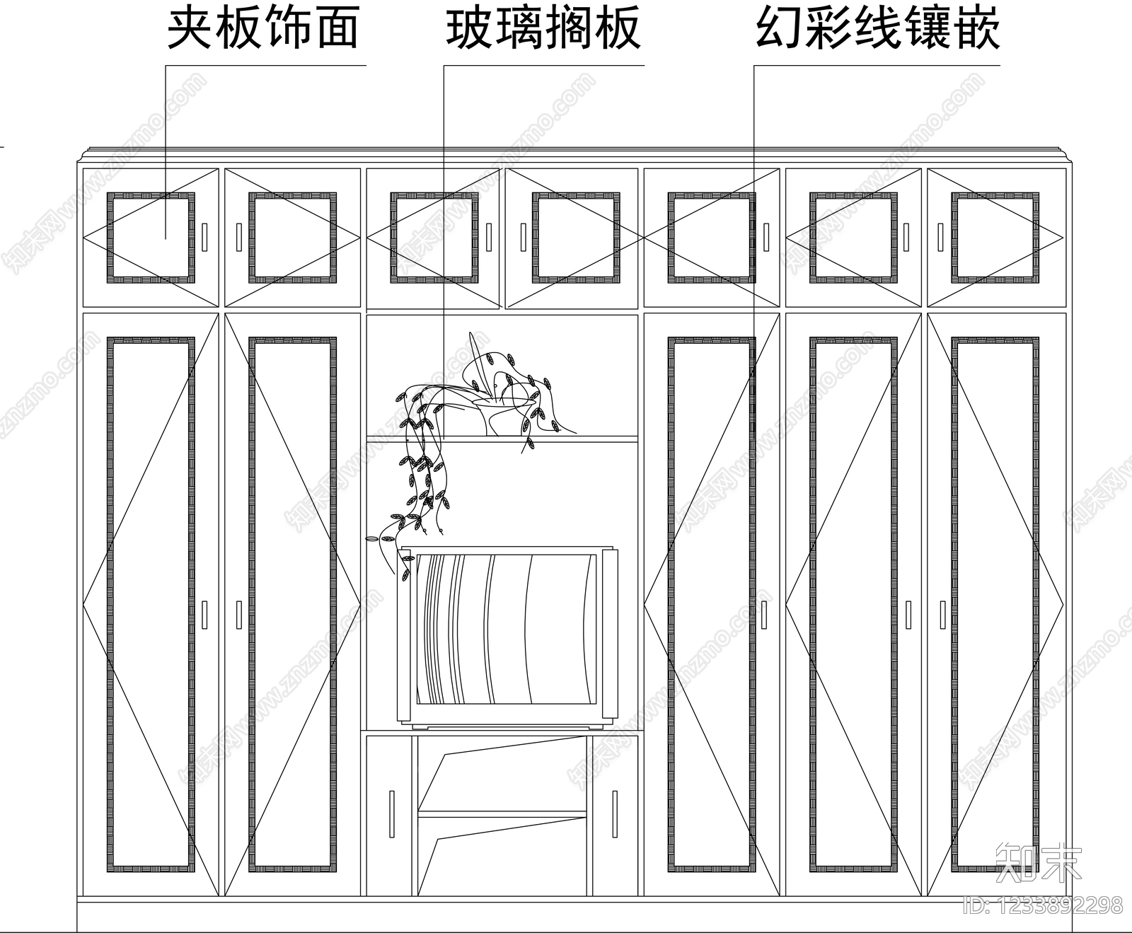 柜子cad施工图下载【ID:1233892298】