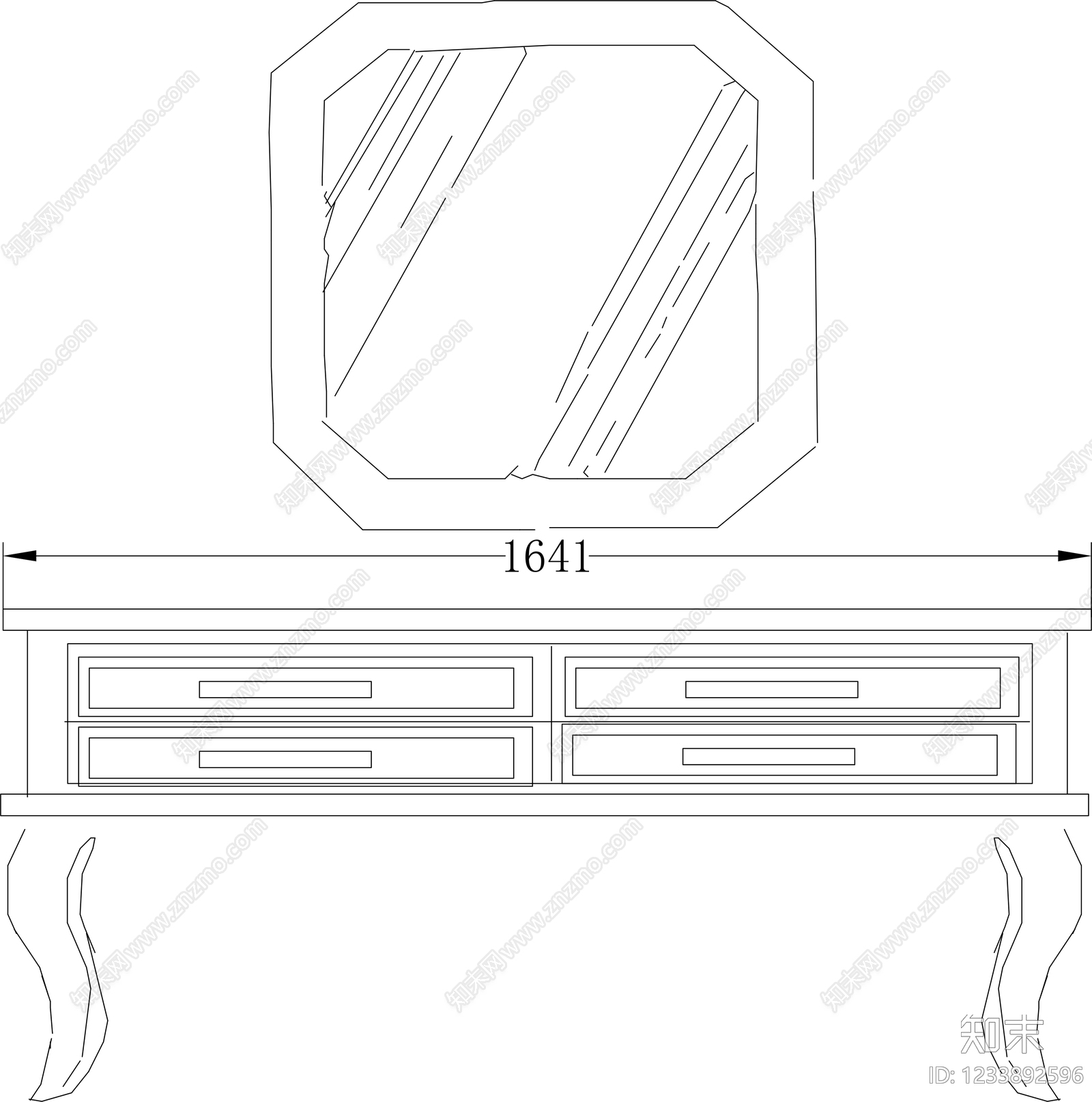 柜子cad施工图下载【ID:1233892596】