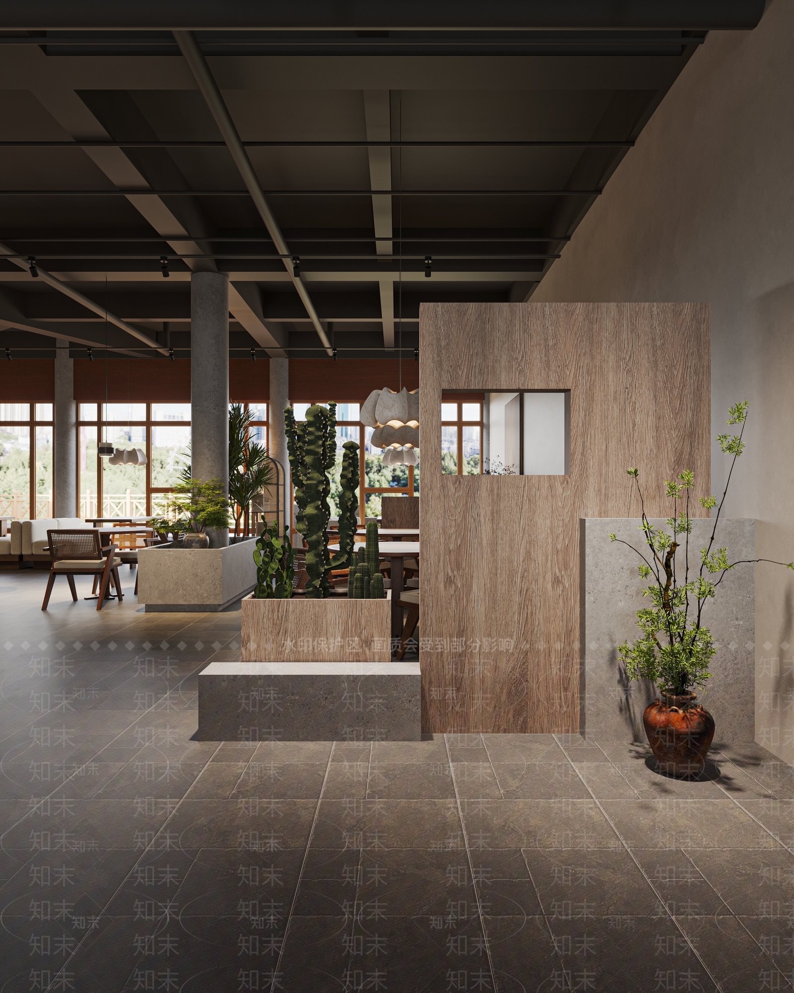 侘寂中餐厅3D模型下载【ID:1233896360】