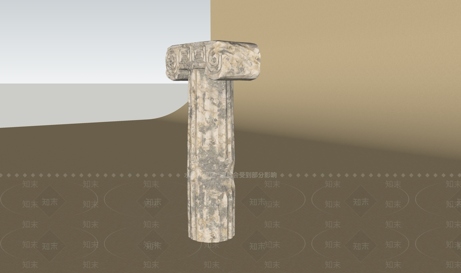 欧式古建柱子SU模型下载【ID:1233898780】