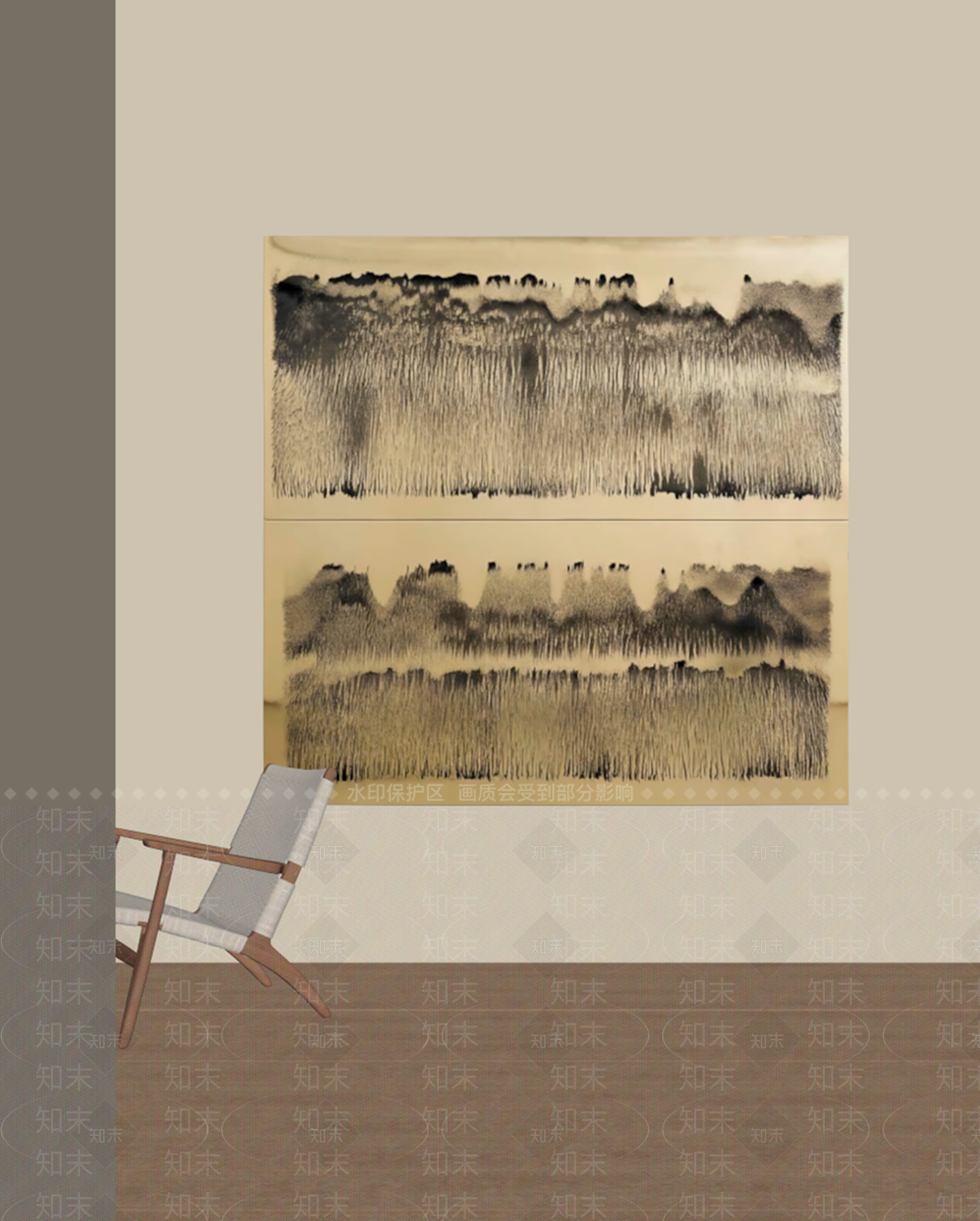 侘寂抽象画SU模型下载【ID:1233904399】