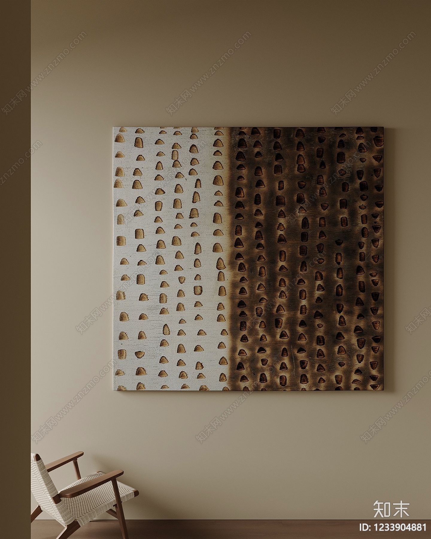侘寂抽象挂画3D模型下载【ID:1233904881】