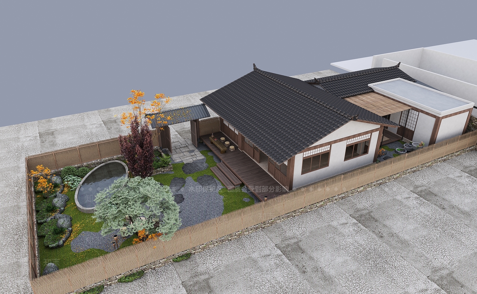 日式其他住宅外观3D模型下载【ID:1233906814】