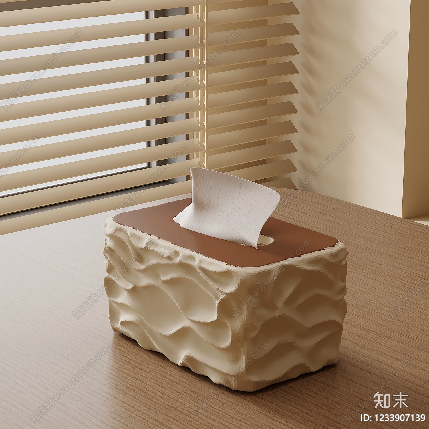 奶油风盒子3D模型渲染效果图