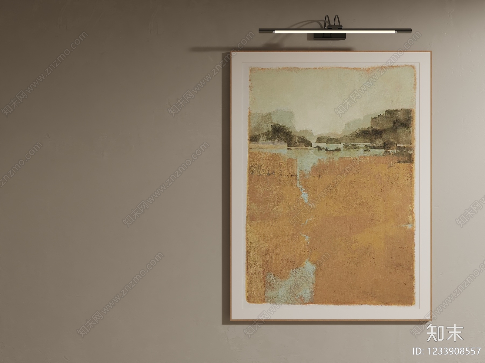 侘寂山水画3D模型下载【ID:1233908557】
