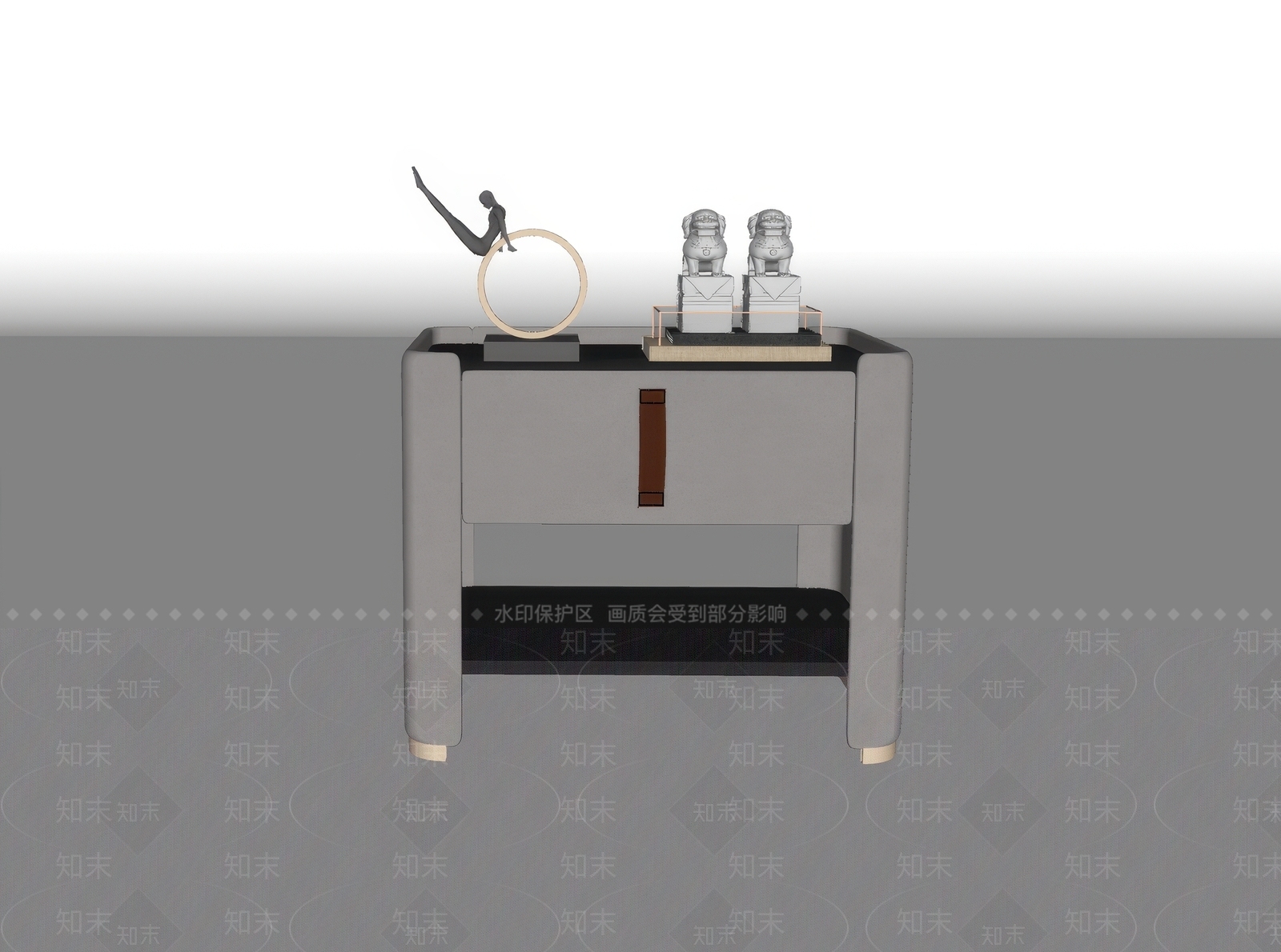 新中式床头柜SU模型下载【ID:1233913963】