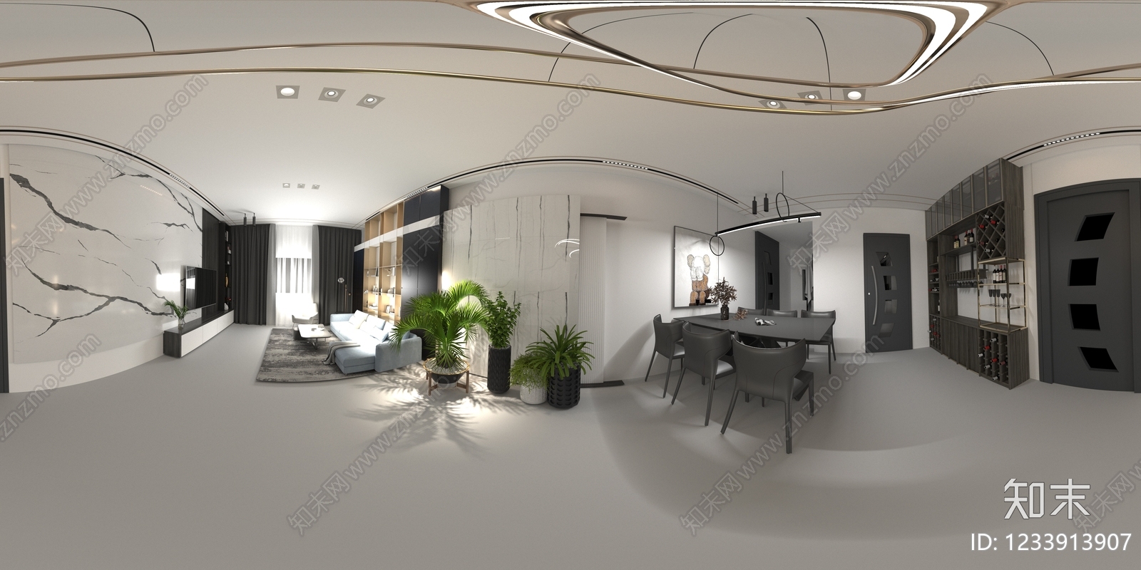 现代室内HDR贴图下载【ID:1233913907】