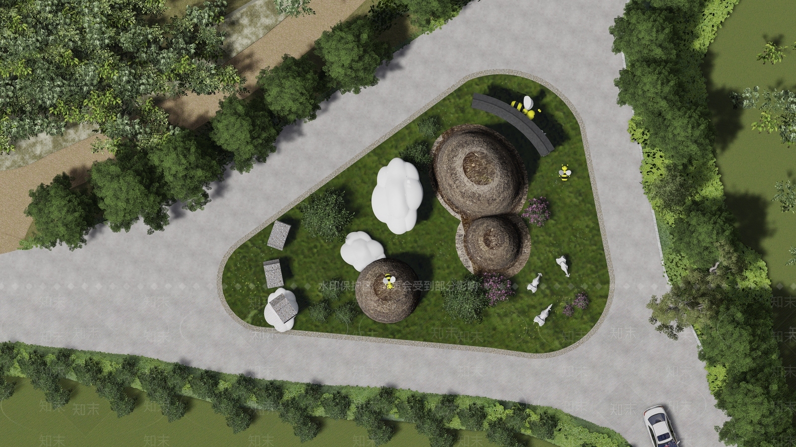 现代景观导视SU模型下载【ID:1233913948】