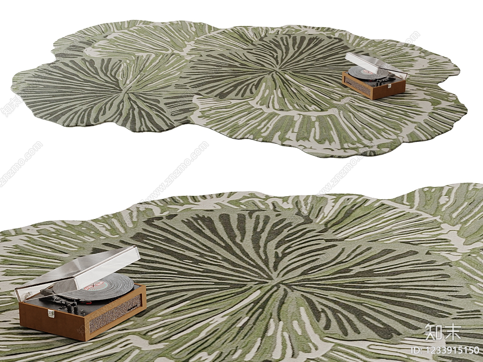 中古风异形地毯3D模型下载【ID:1233915150】