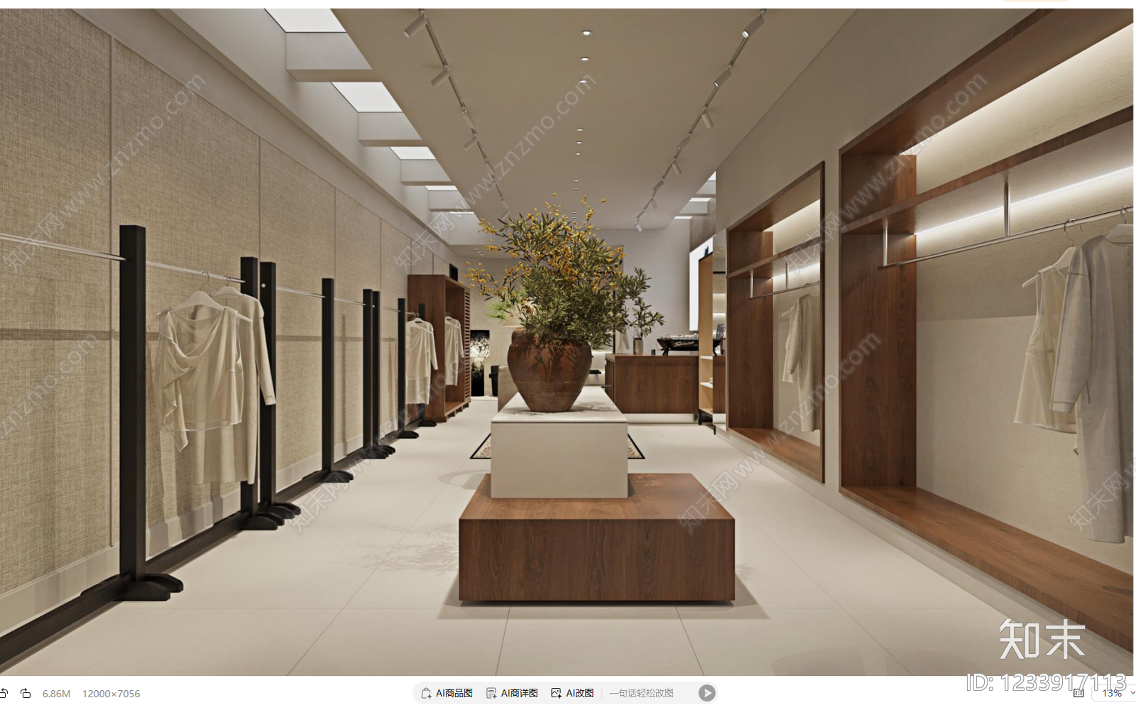 服装店cad施工图下载【ID:1233917113】