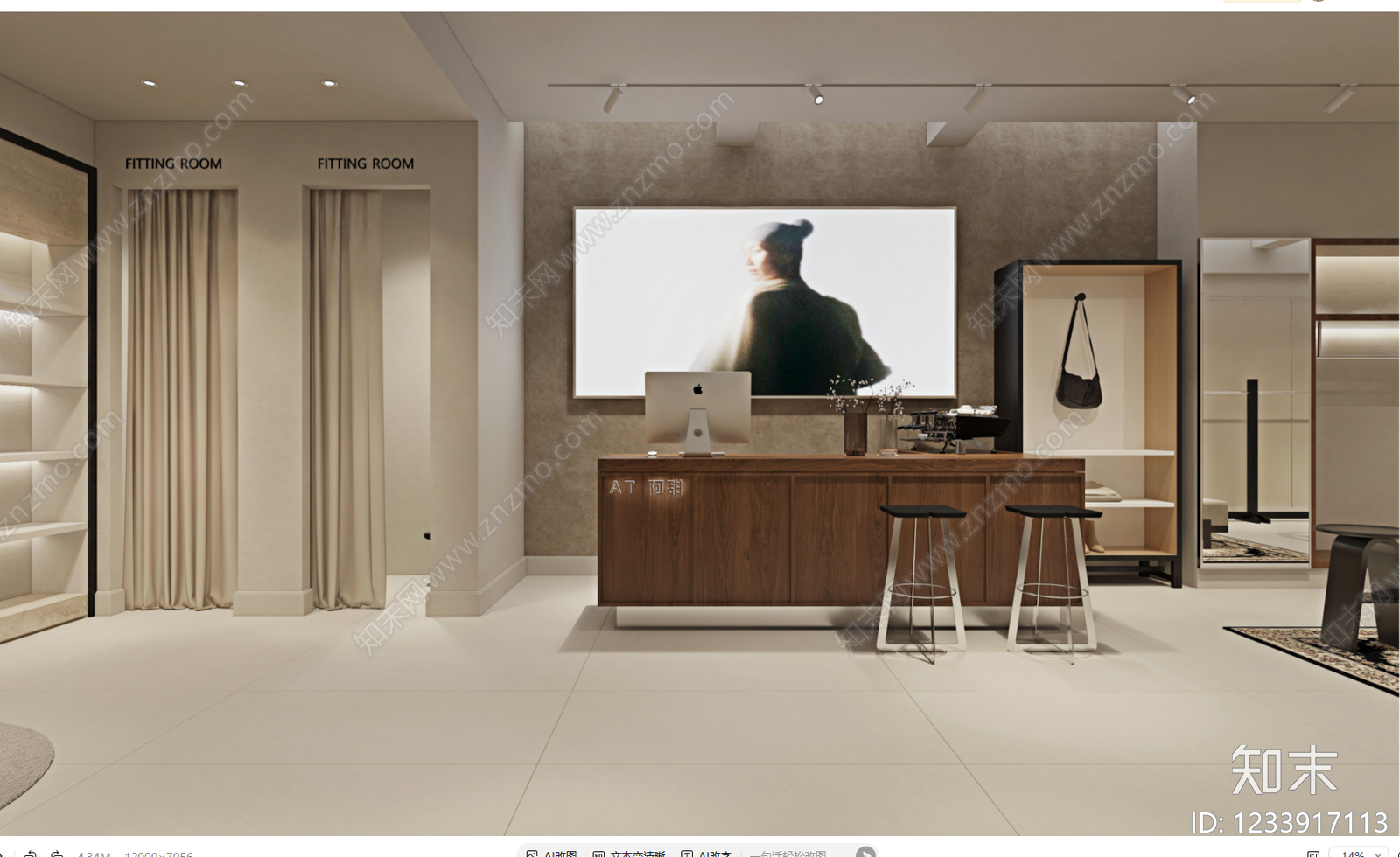 服装店cad施工图下载【ID:1233917113】