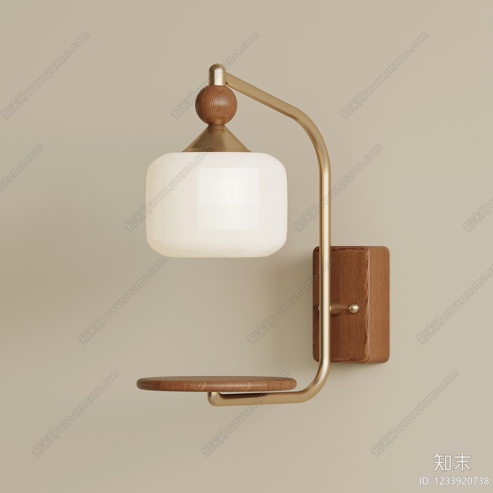 中古风床头壁灯SU模型下载【ID:1233920738】