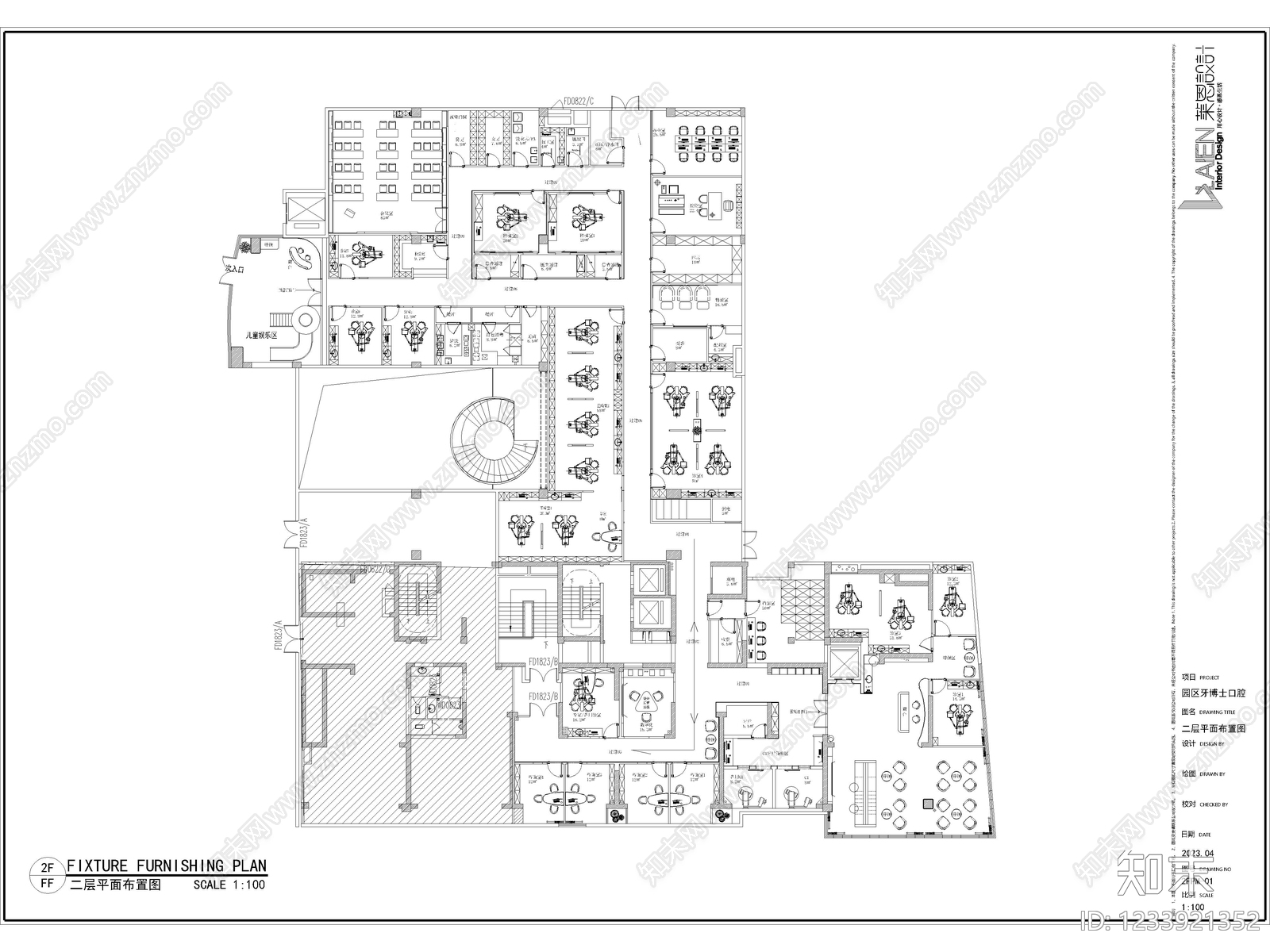 其他医疗空间cad施工图下载【ID:1233921352】