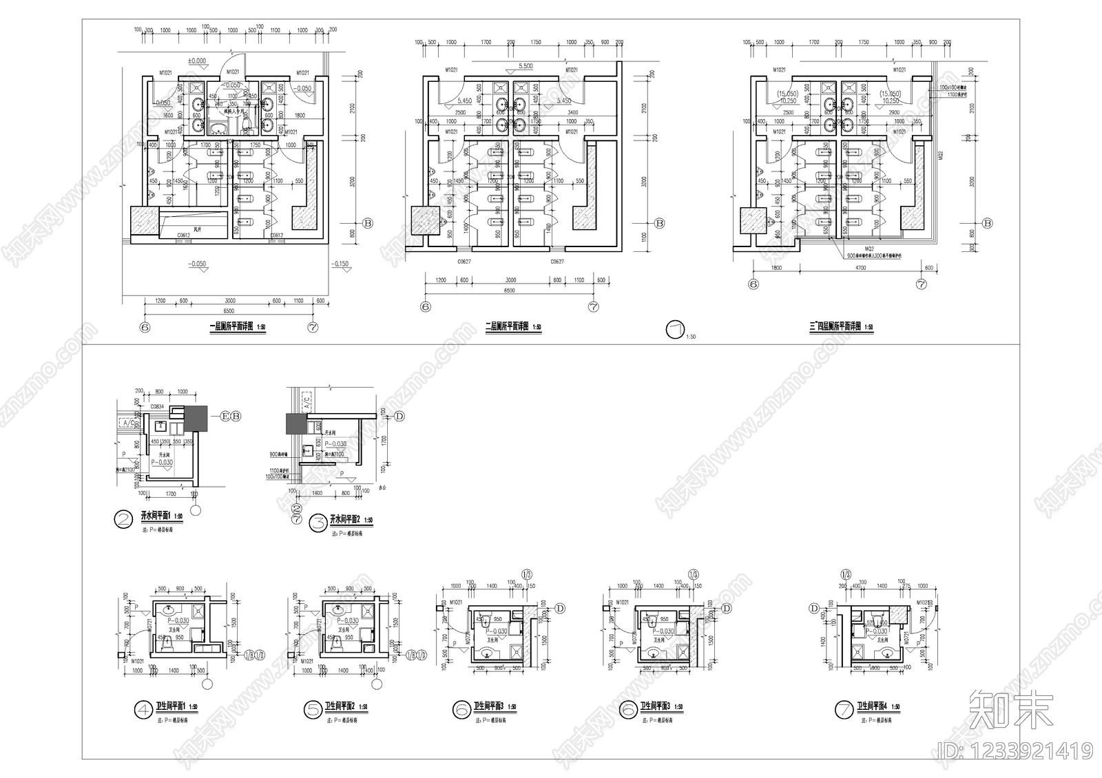 公寓建筑cad施工图下载【ID:1233921419】
