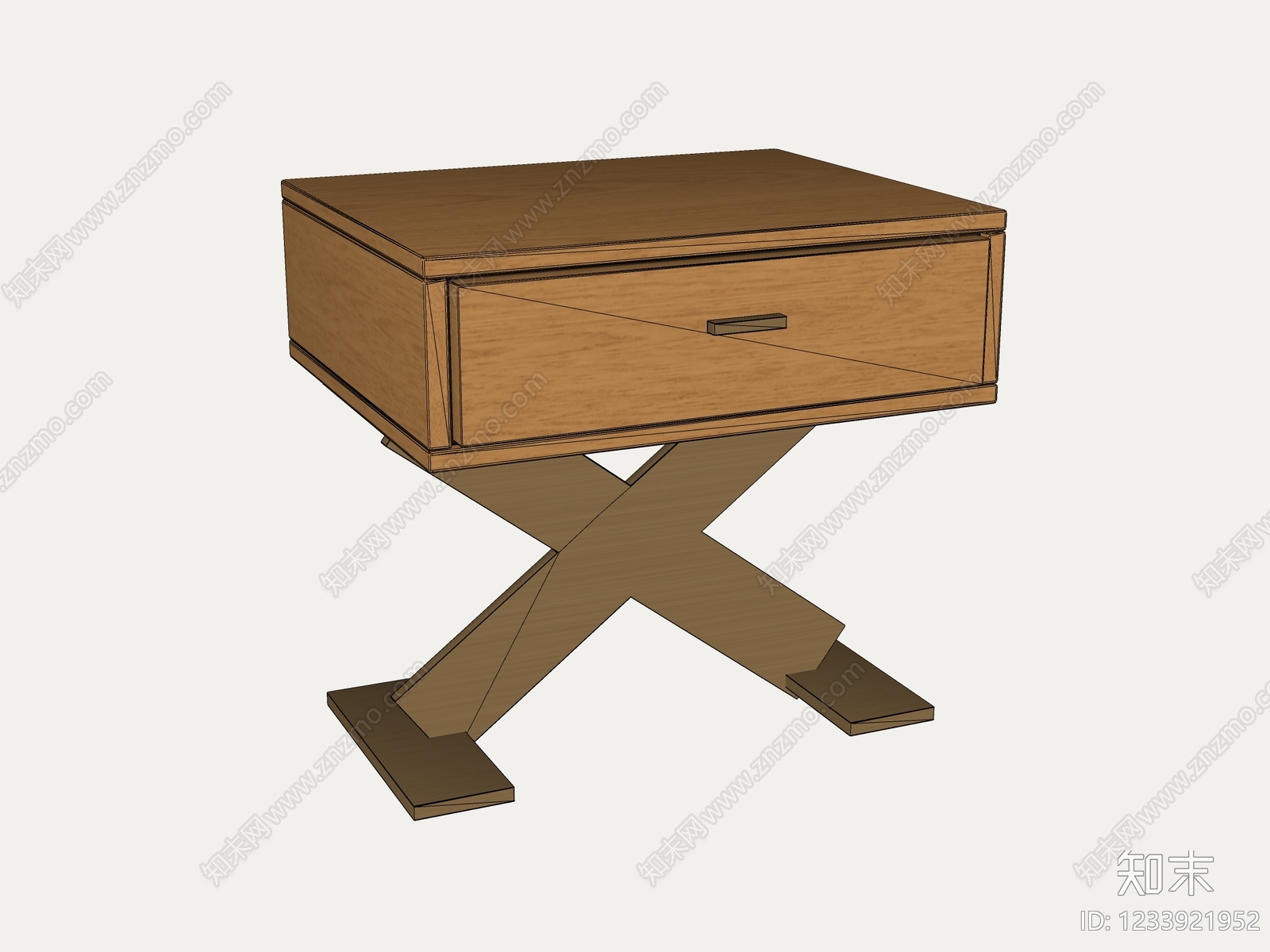 中古风床头柜SU模型下载【ID:1233921952】
