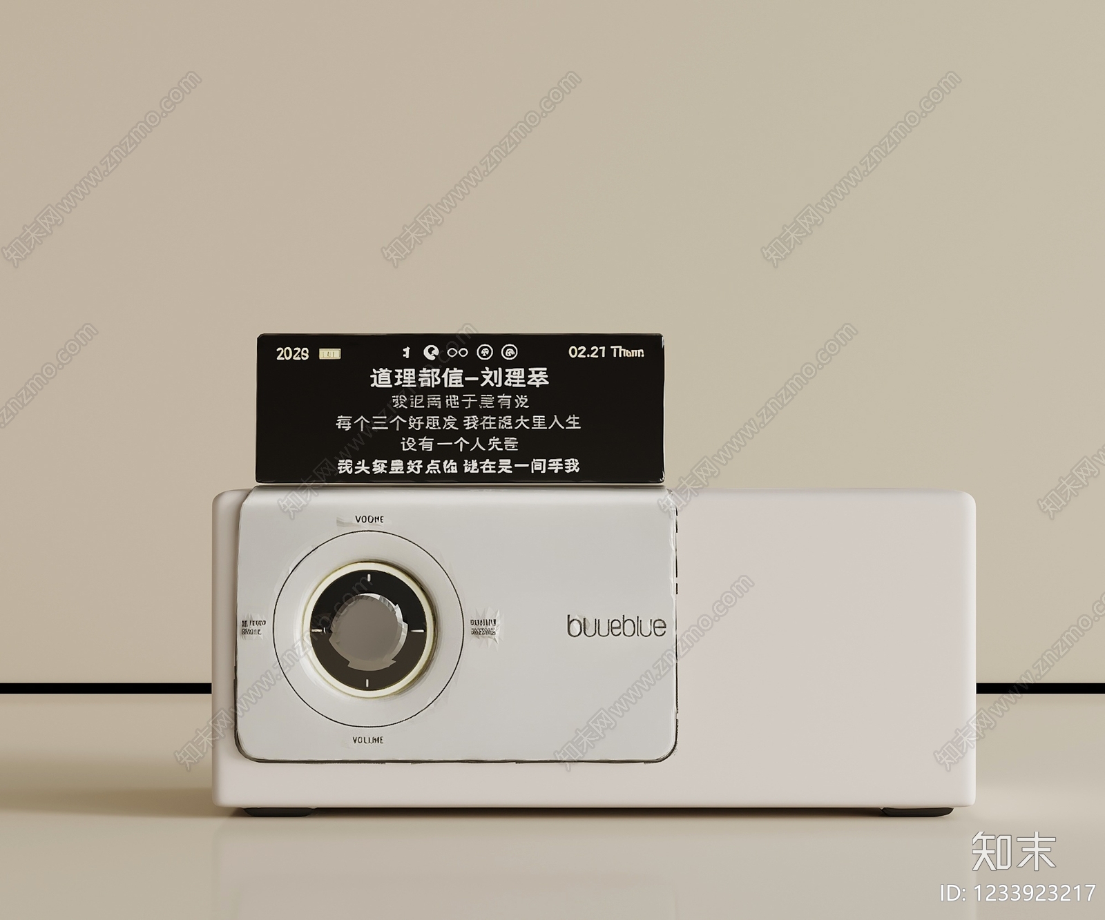 奶油风舞台音响SU模型草图