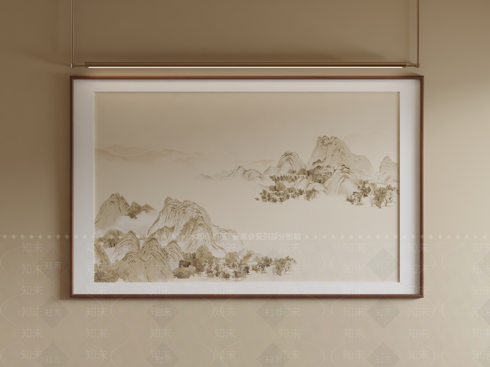 新中式山水画3D模型下载【ID:1233923645】