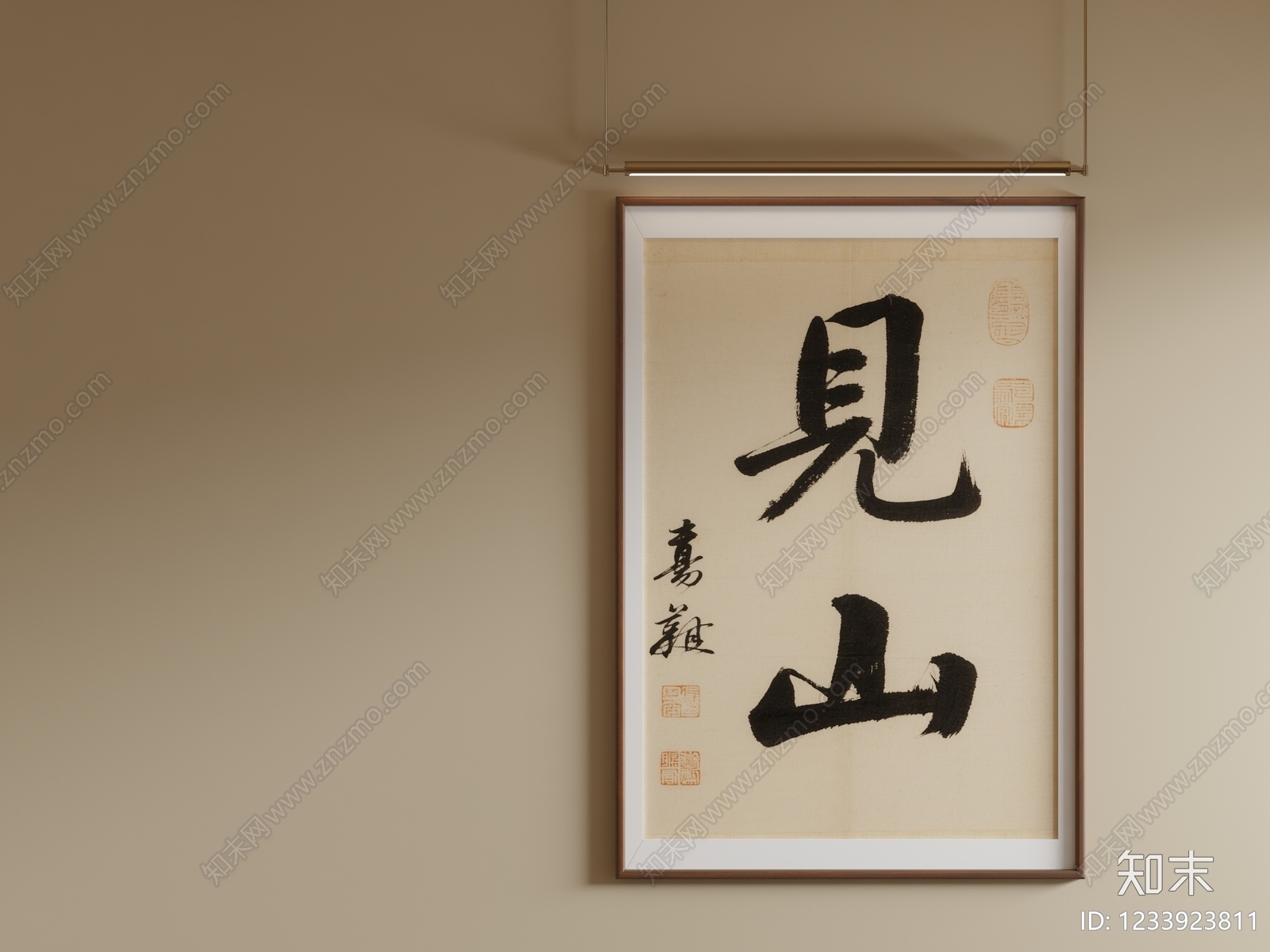 新中式字画SU模型下载【ID:1233923811】