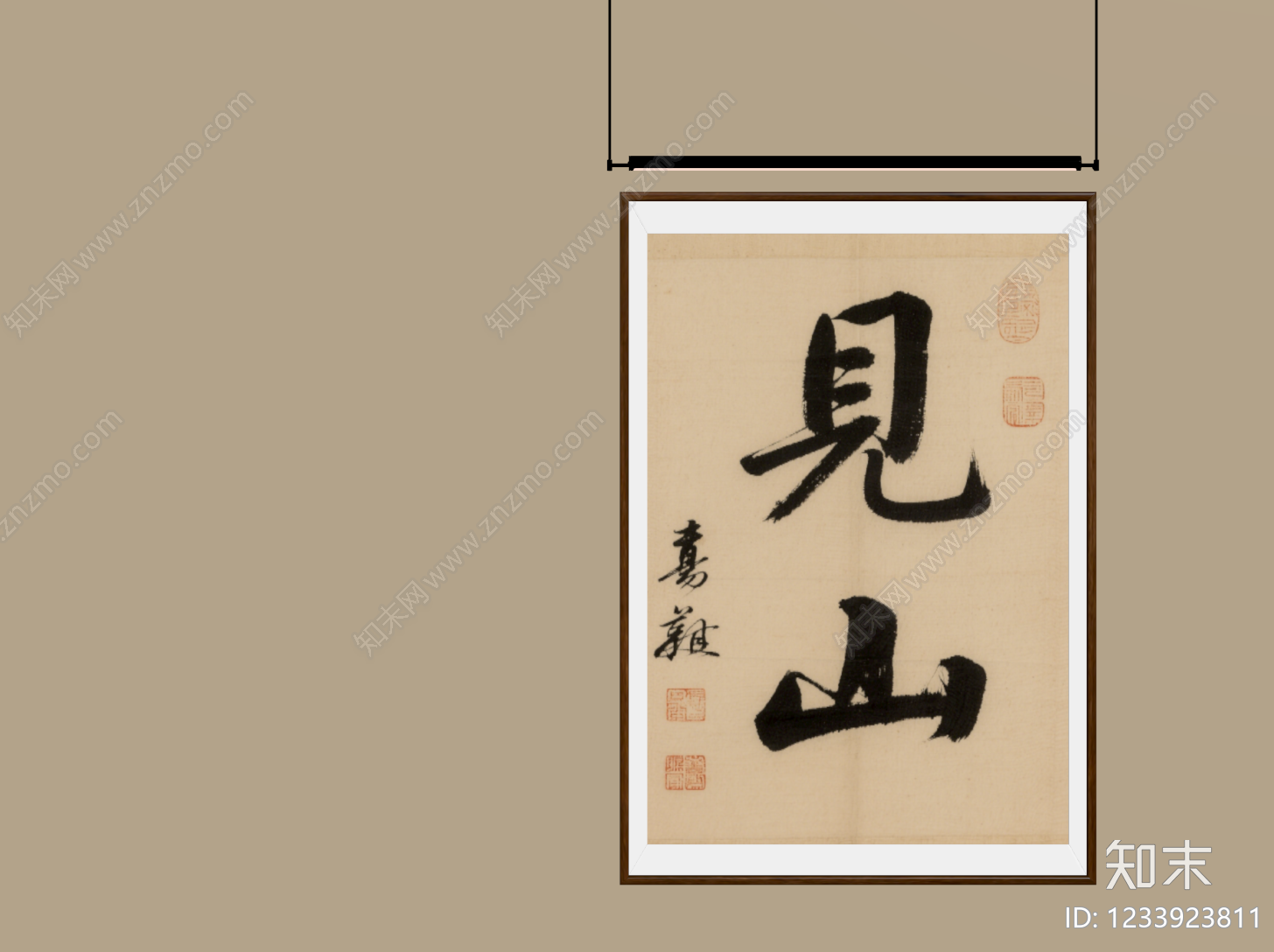 新中式字画SU模型下载【ID:1233923811】