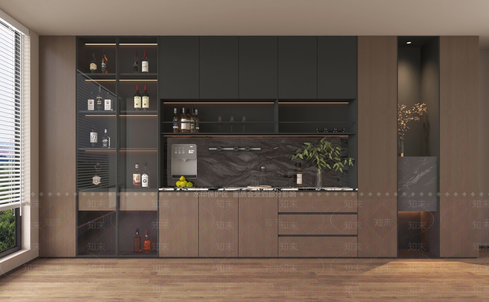意式极简餐边柜3D模型下载【ID:1233925135】