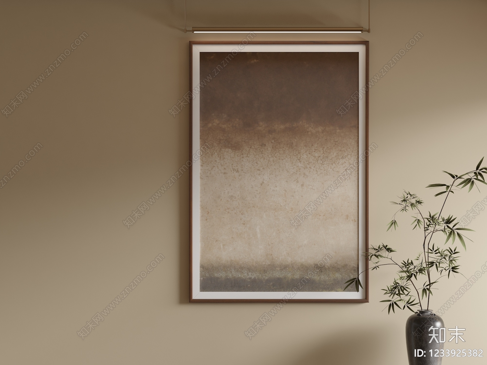 侘寂抽象画SU模型下载【ID:1233925382】