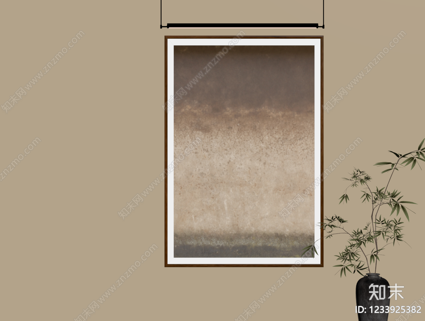 侘寂抽象画SU模型下载【ID:1233925382】