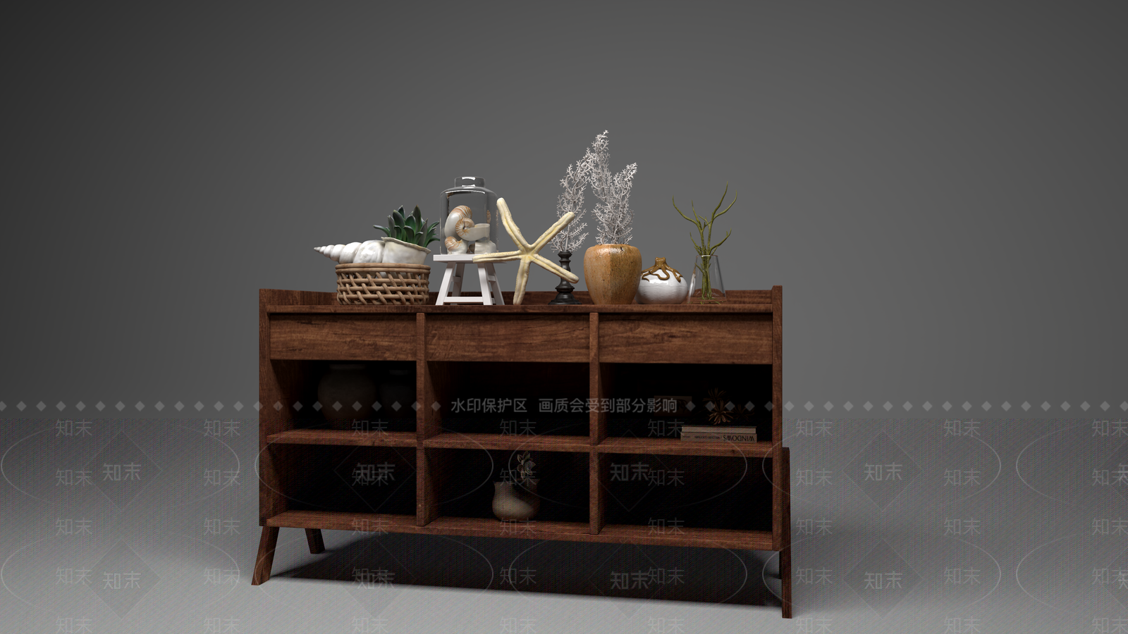 中古风储物柜3D模型下载【ID:1233932158】