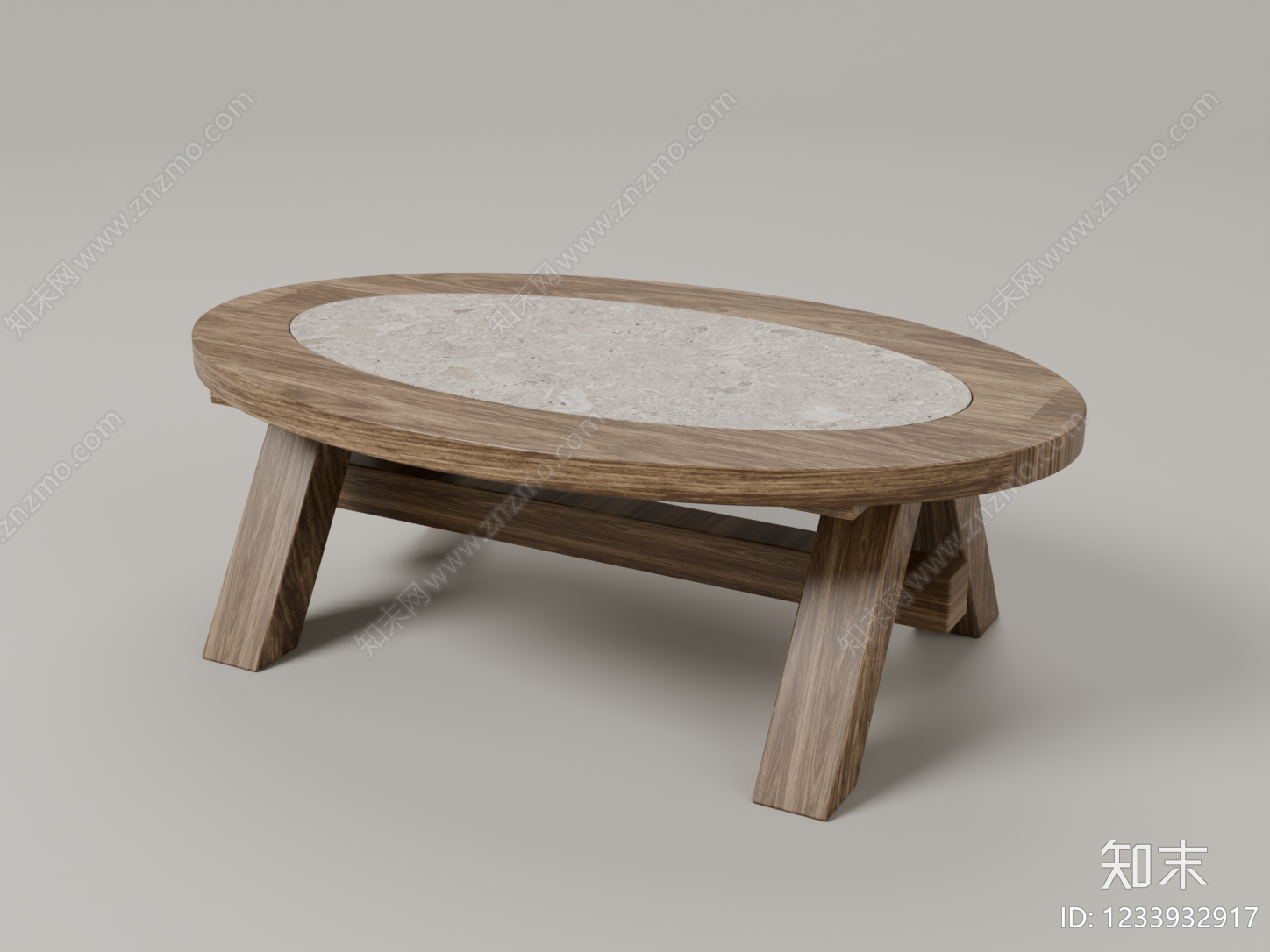 中古风茶几SU模型下载【ID:1233932917】