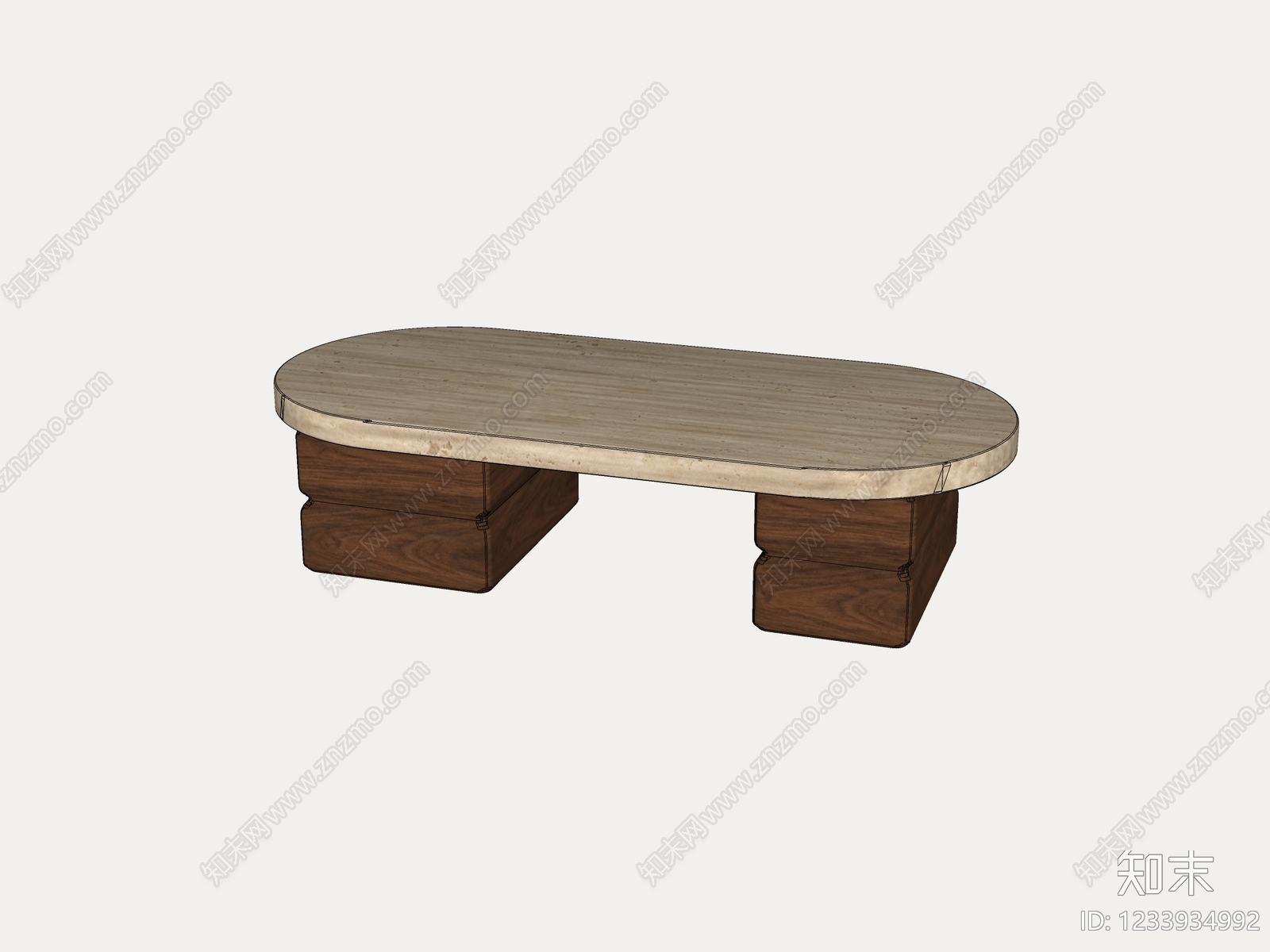中古风茶几SU模型下载【ID:1233934992】