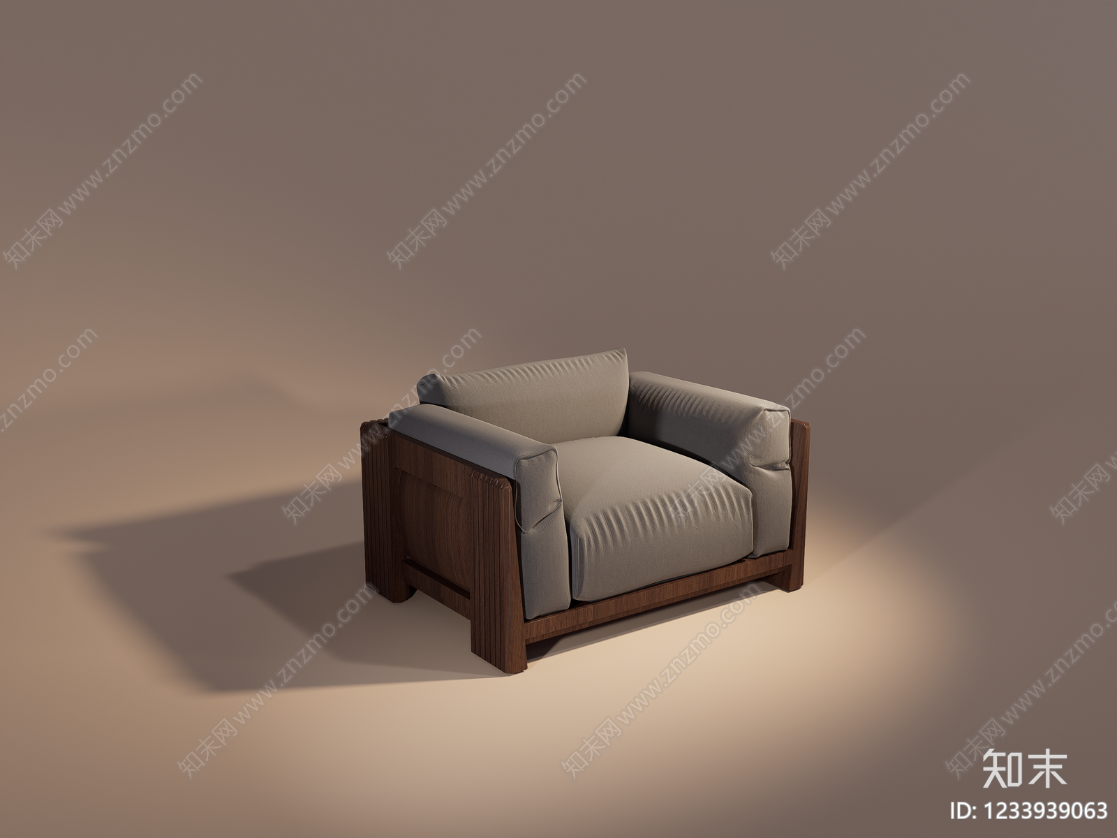 中古风单人沙发SU模型下载【ID:1233939063】