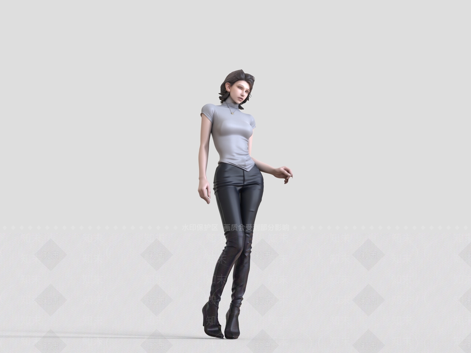 女人SU模型下载【ID:1233942176】