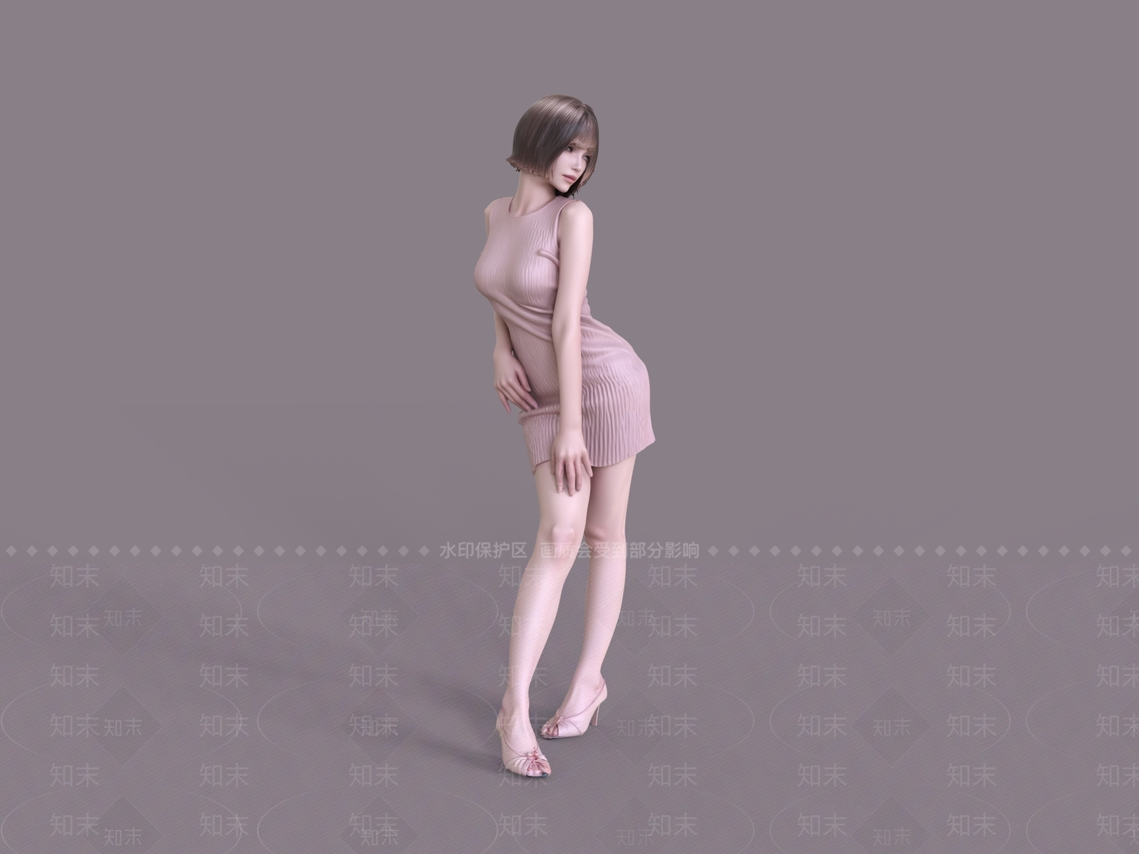 女人SU模型下载【ID:1233942385】