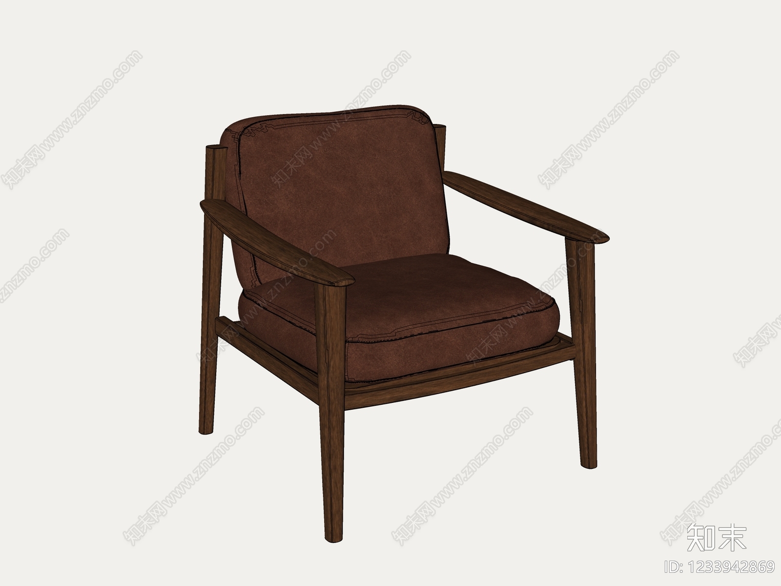 中古风休闲椅SU模型下载【ID:1233942869】