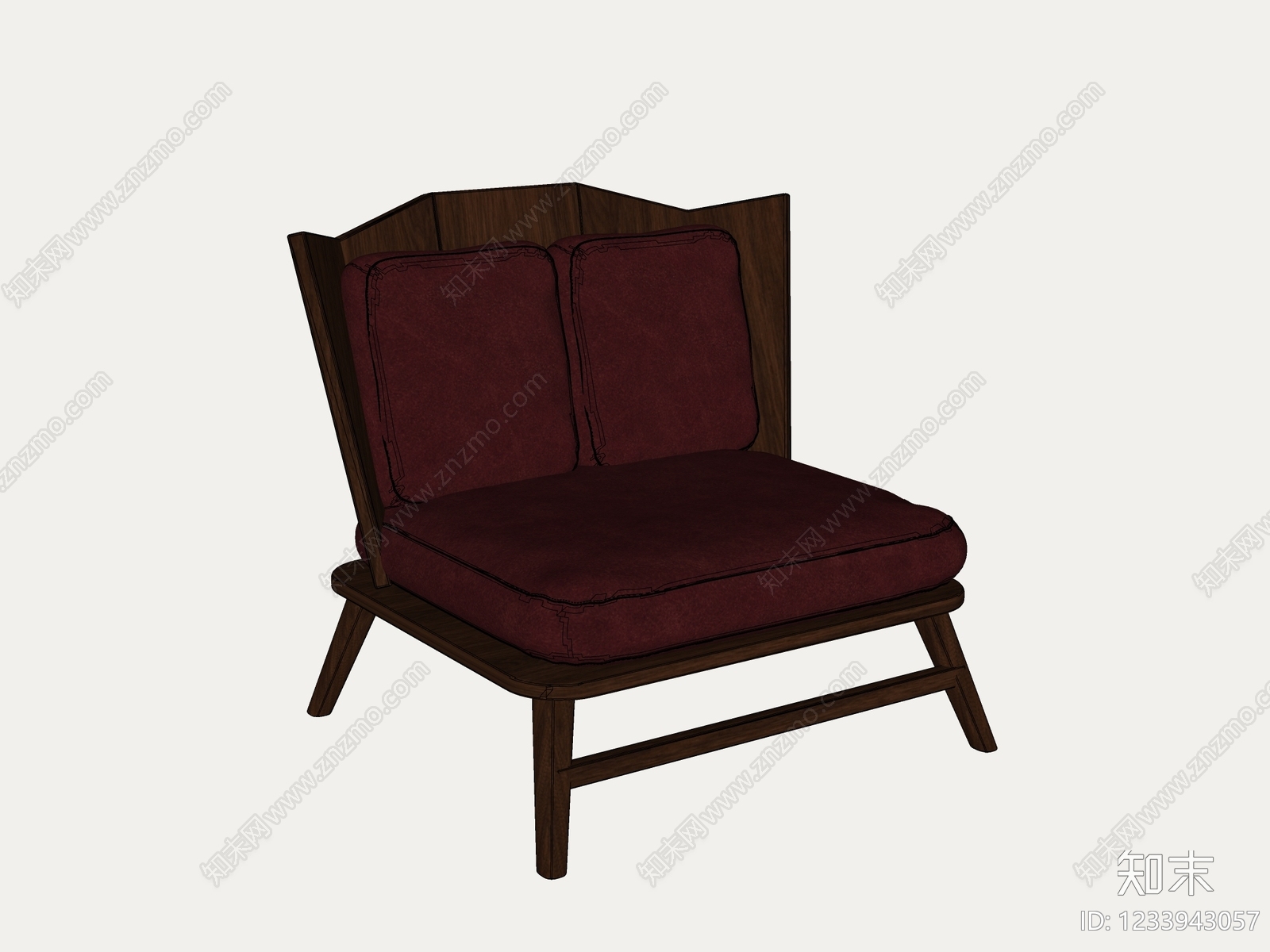 中古风休闲椅SU模型下载【ID:1233943057】