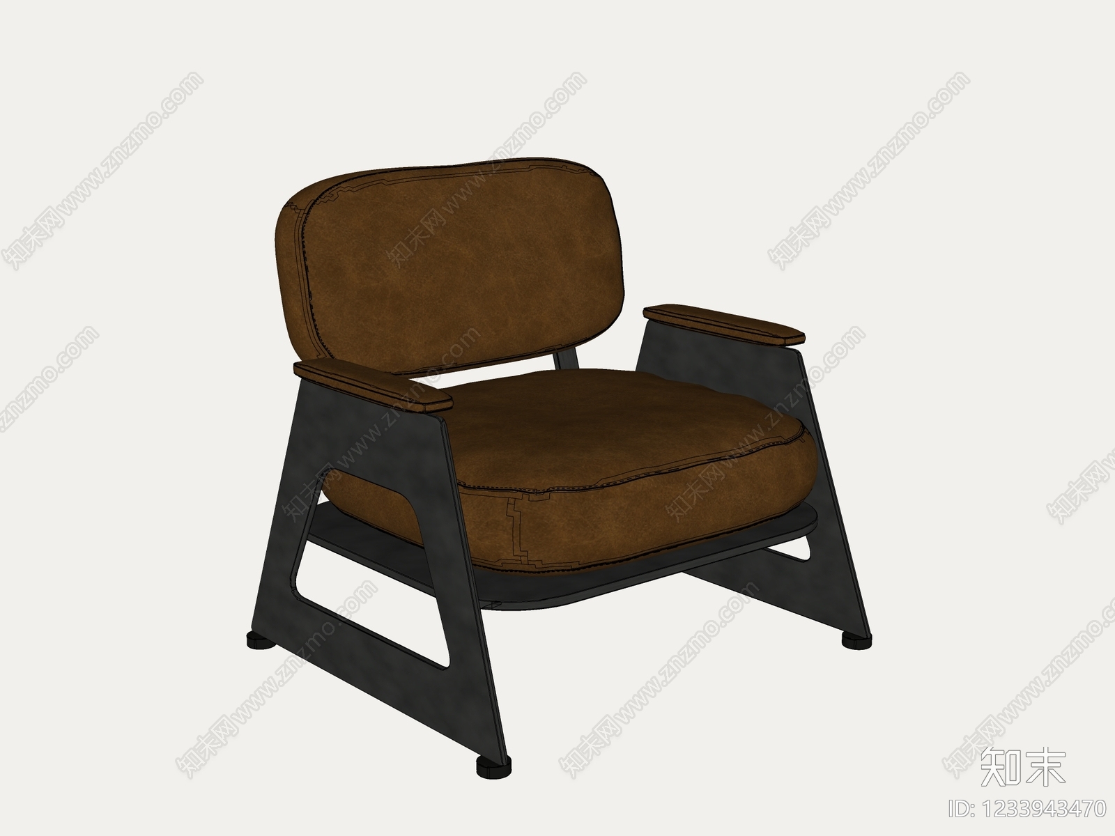 中古风休闲椅SU模型下载【ID:1233943470】