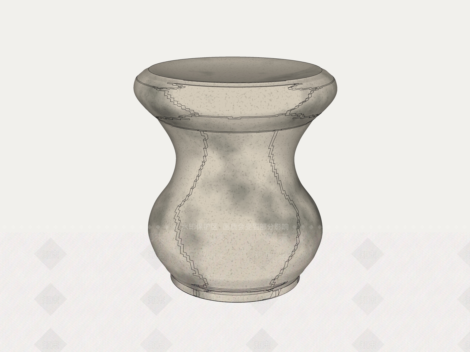 侘寂其他凳子SU模型下载【ID:1233944167】