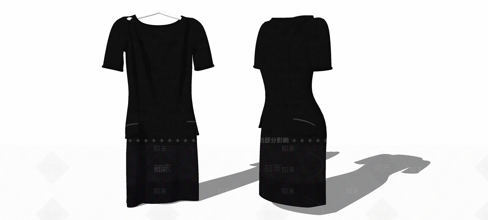 极简衣服SU模型下载【ID:1233944552】