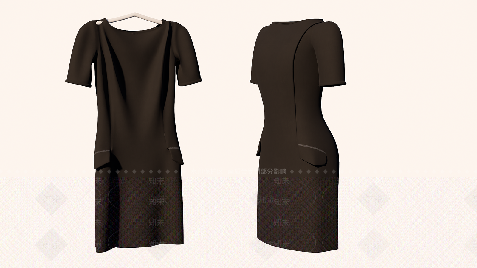 极简衣服SU模型下载【ID:1233944552】