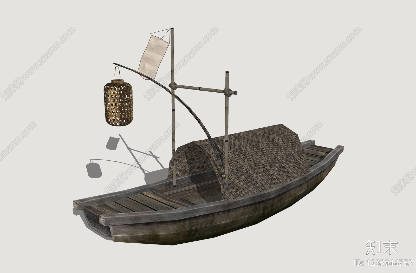 中式船SU模型下载【ID:1233944753】