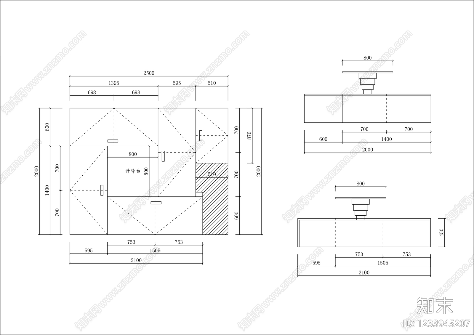 榻榻米cad施工图下载【ID:1233945207】