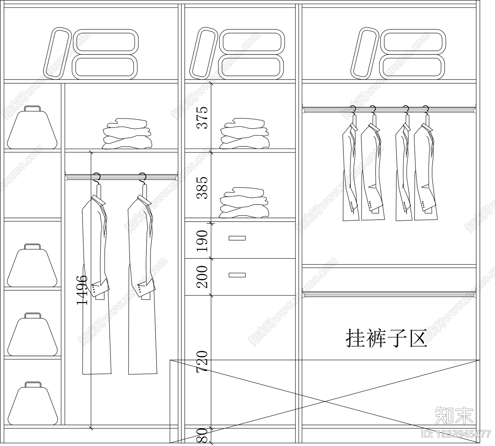 柜子cad施工图下载【ID:1233945477】