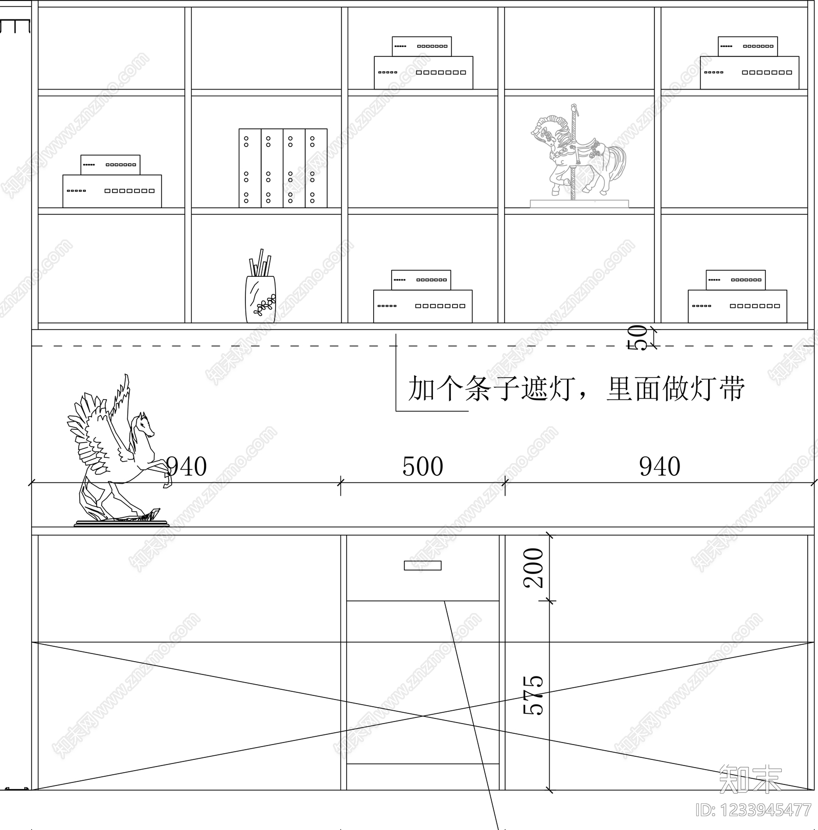 柜子cad施工图下载【ID:1233945477】