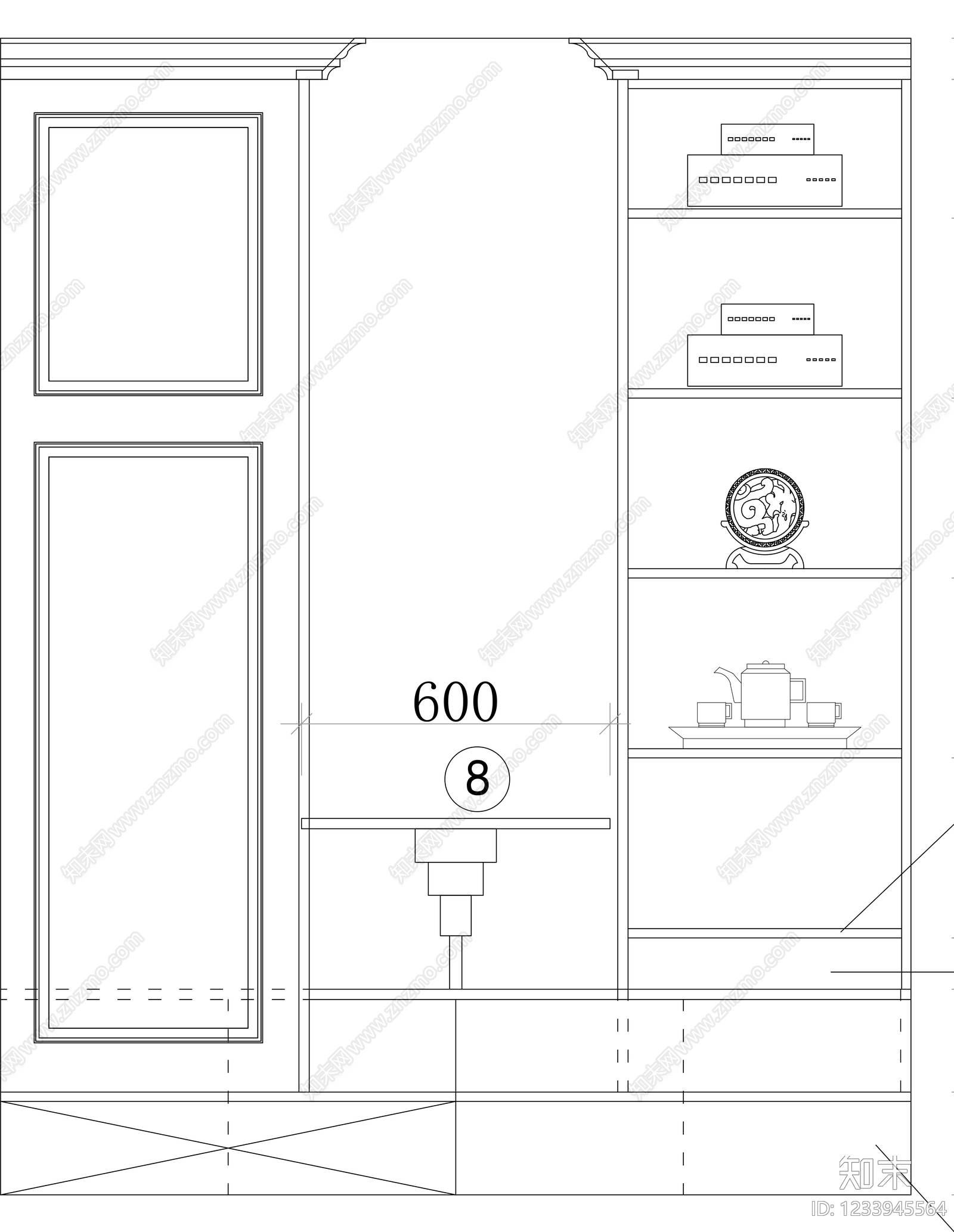 柜子cad施工图下载【ID:1233945564】