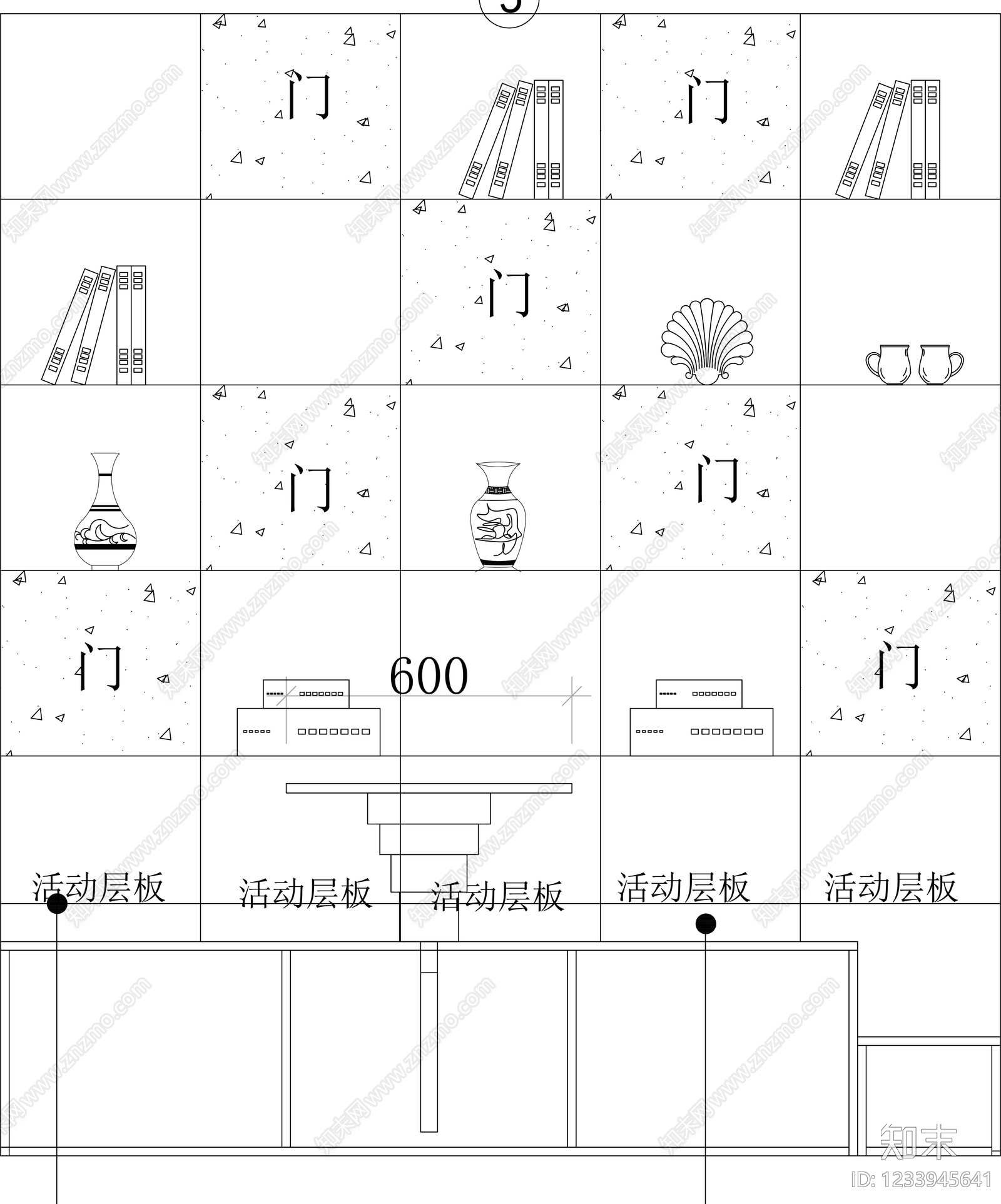 柜子cad施工图下载【ID:1233945641】