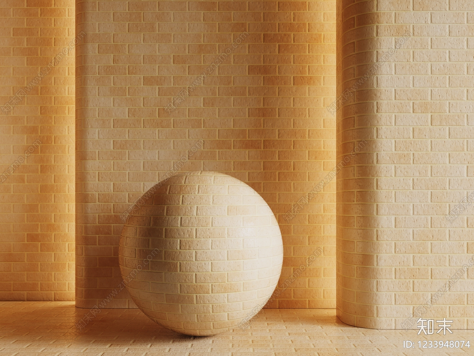 极简砖3D模型下载【ID:1233948074】