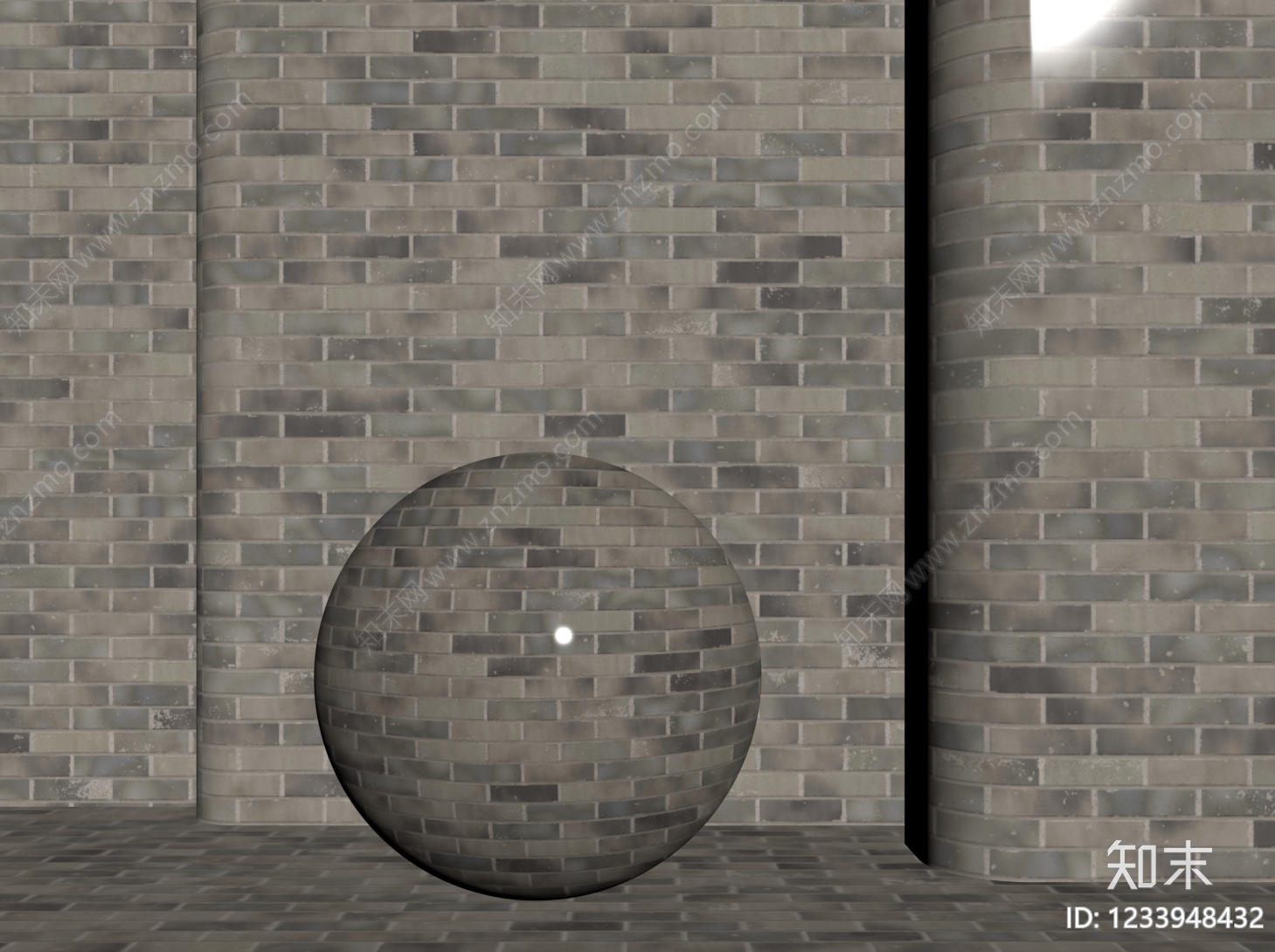 工业风砖3D模型下载【ID:1233948432】